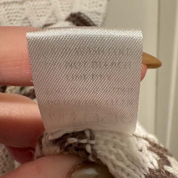 Miss Love White and Brown Striped Knit Sweater Vest Size L - Picture 7 of 9